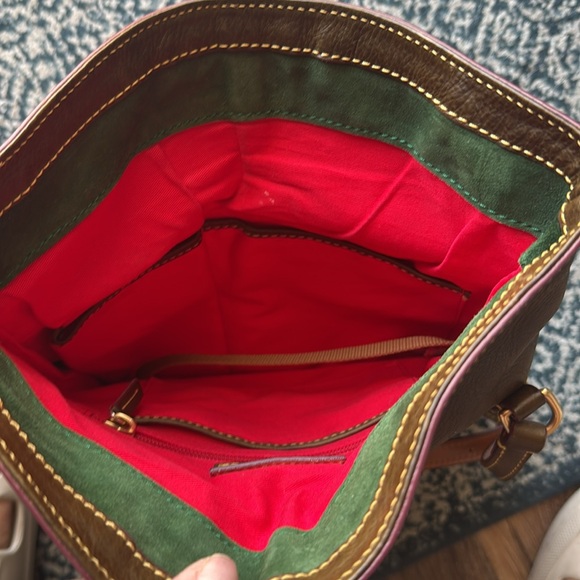 Dooney and Bourke brownish green hues shoulder/crossboy Florentine Leather Bag - Picture 13 of 17